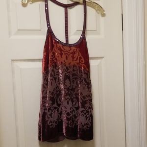 FREE PEOPLE TOP with SEQUIN STRAPS
